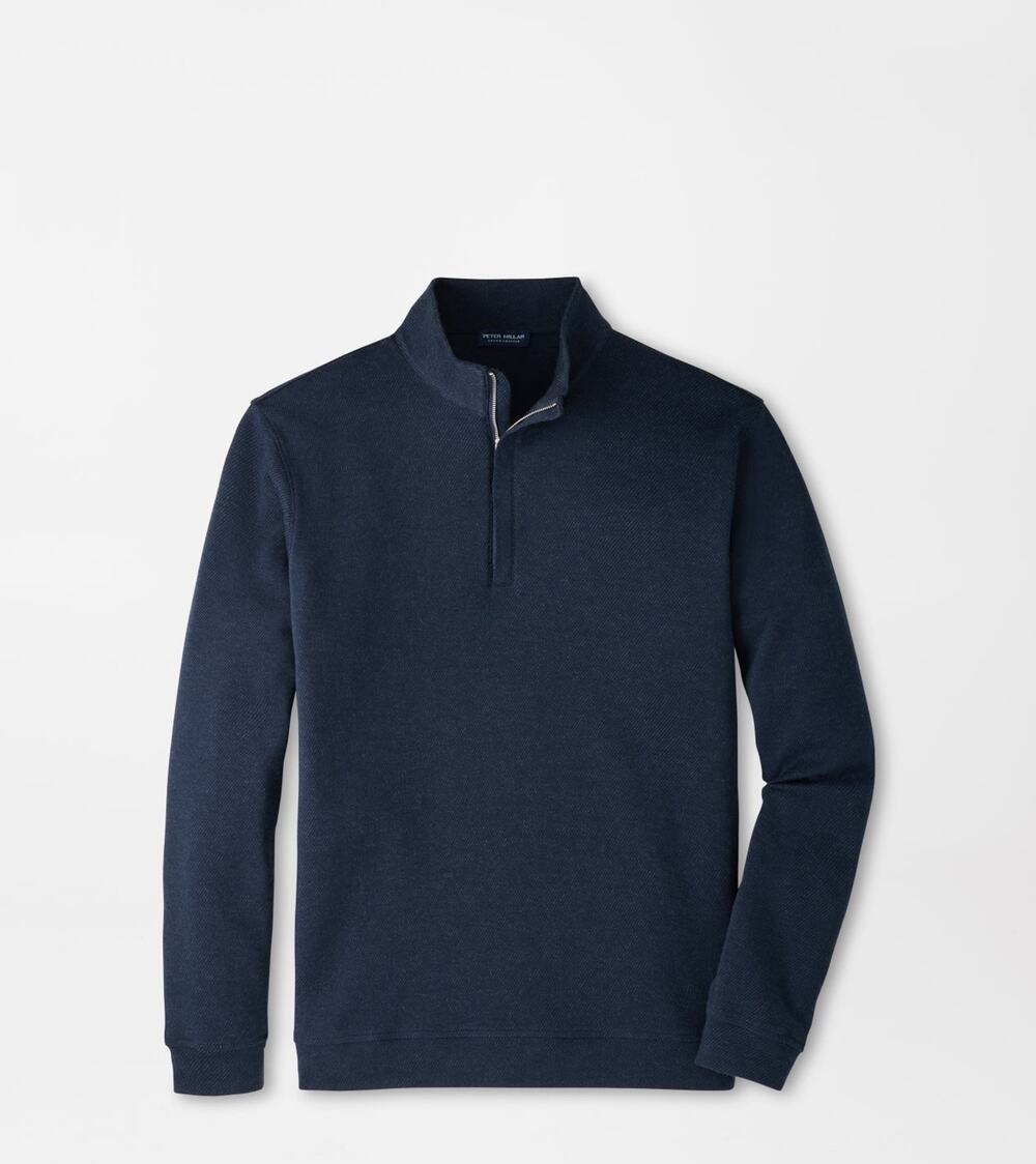 Peter Millar 2XL Crown Crafted Grant Birdseye Quarter Zip Navy NWT $298
